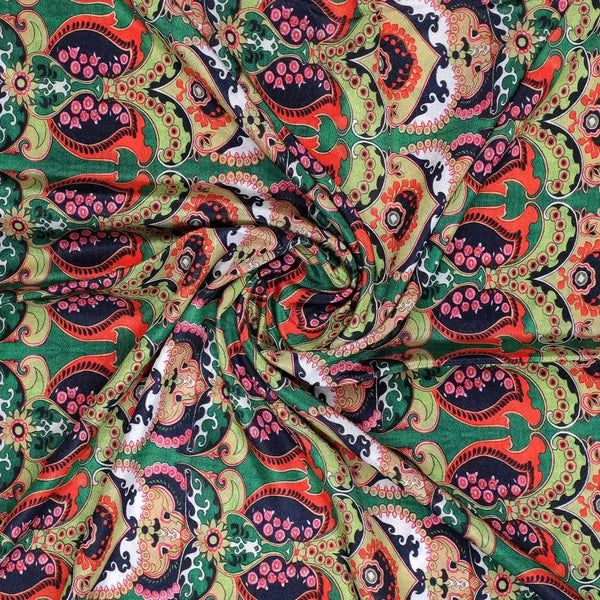 Green Aboriginal Damask Digital Printed Fabric – cr 0 ta0837 110 green aboriginal damask digital printed fabric 1