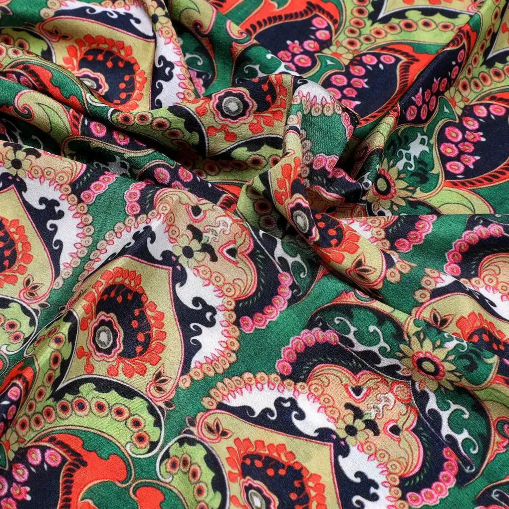 Green Aboriginal Damask Digital Printed Fabric – cr 0 ta0837 110 green aboriginal damask digital printed fabric 3