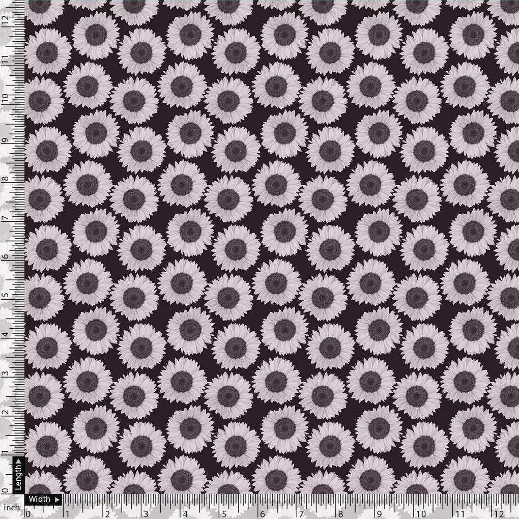 Vintage Old Sunflower Digital Printed Fabric - Crepe – cr 0 ta08502 110 vintage old sunflower digital printed fabric crepe 4