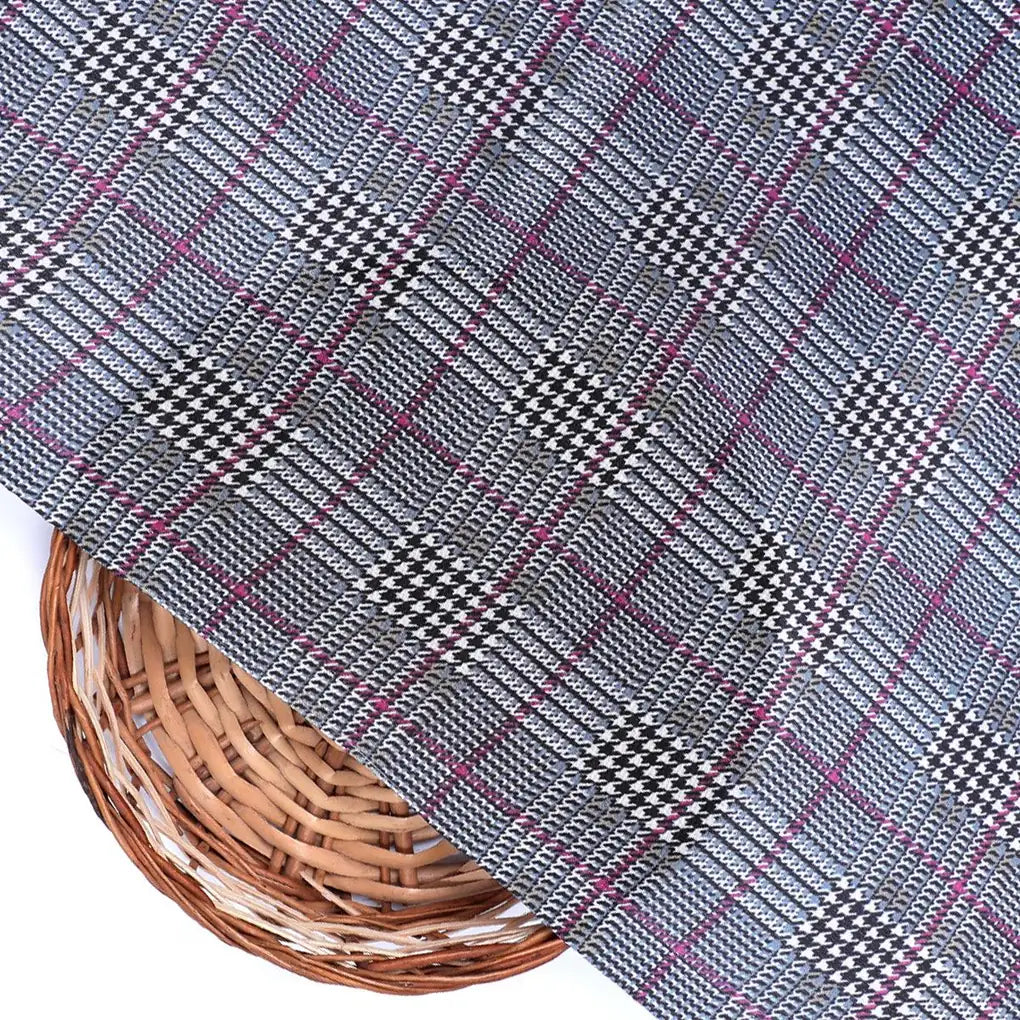 Tiny Strips Glen Checks Digital Printed Fabric - Crepe – cr 0 ta08504 110 tiny strips glen checks digital printed fabric crepe 3