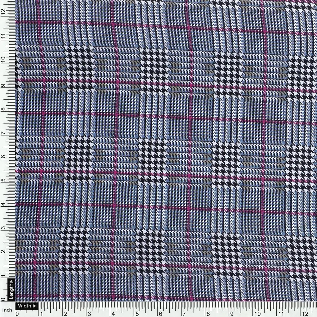 Tiny Strips Glen Checks Digital Printed Fabric - Crepe – cr 0 ta08504 110 tiny strips glen checks digital printed fabric crepe 4