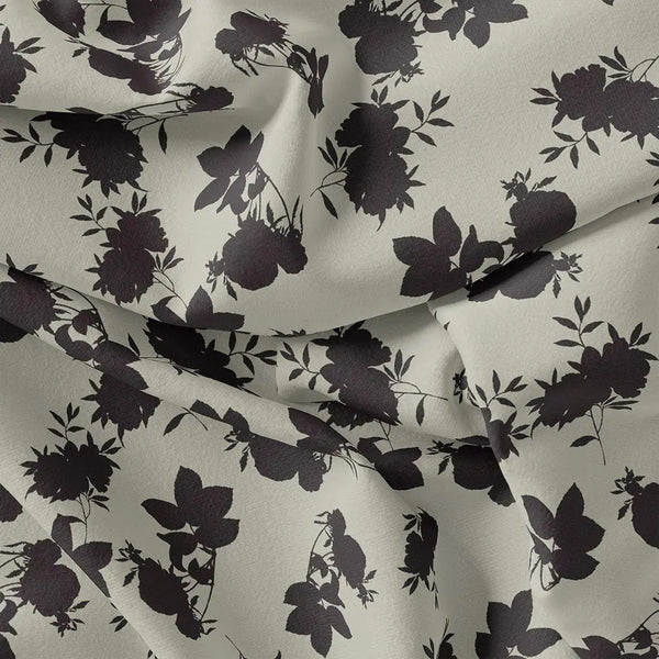 Black Floral Flower Digital Printed Fabric - Crepe – cr 0 ta08505 110 black floral flower digital printed fabric crepe 1