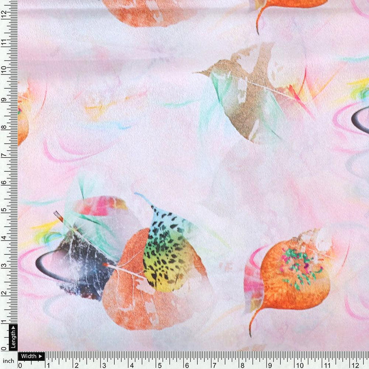 Lovely Small Leaved Lime Digital Printed Fabric - Crepe - FAB VOGUE Studio®
