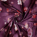 Shiny Red Tulip With Cherry Blossom Flower Digital Printed Fabric - Silk Crepe – cr 0 ta08648p16 110 shiny red tulip with cherry blossom flower digital printed fabric silk crepe 1