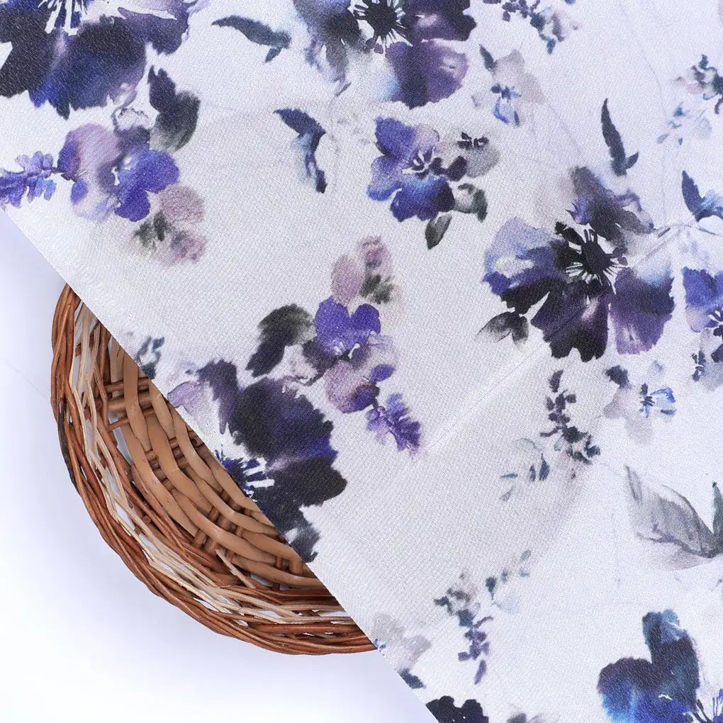 Beautiful Pansy Blue Flower Digital Printed Fabric - Crepe – cr 0 ta08658 110 beautiful pansy blue flower digital printed fabric crepe 2