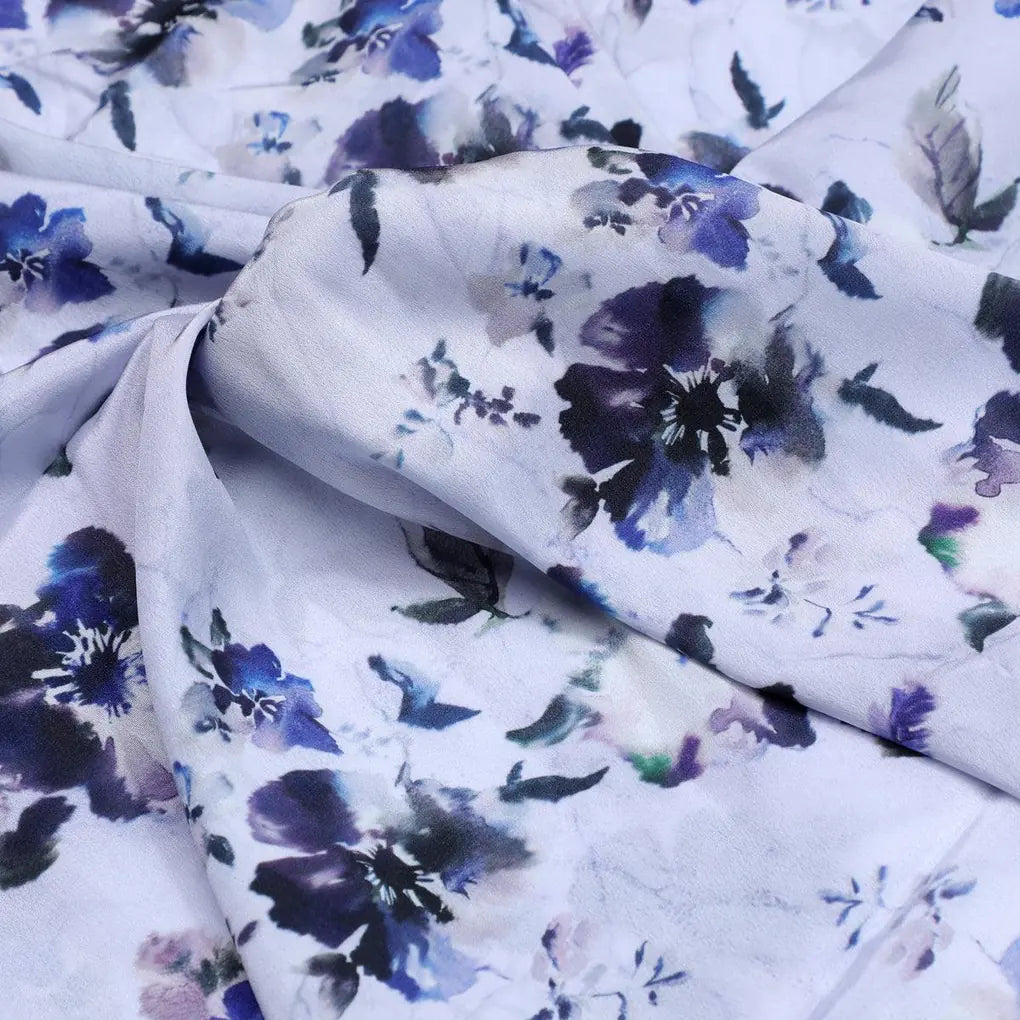 Beautiful Pansy Blue Flower Digital Printed Fabric - Crepe – cr 0 ta08658 110 beautiful pansy blue flower digital printed fabric crepe 3
