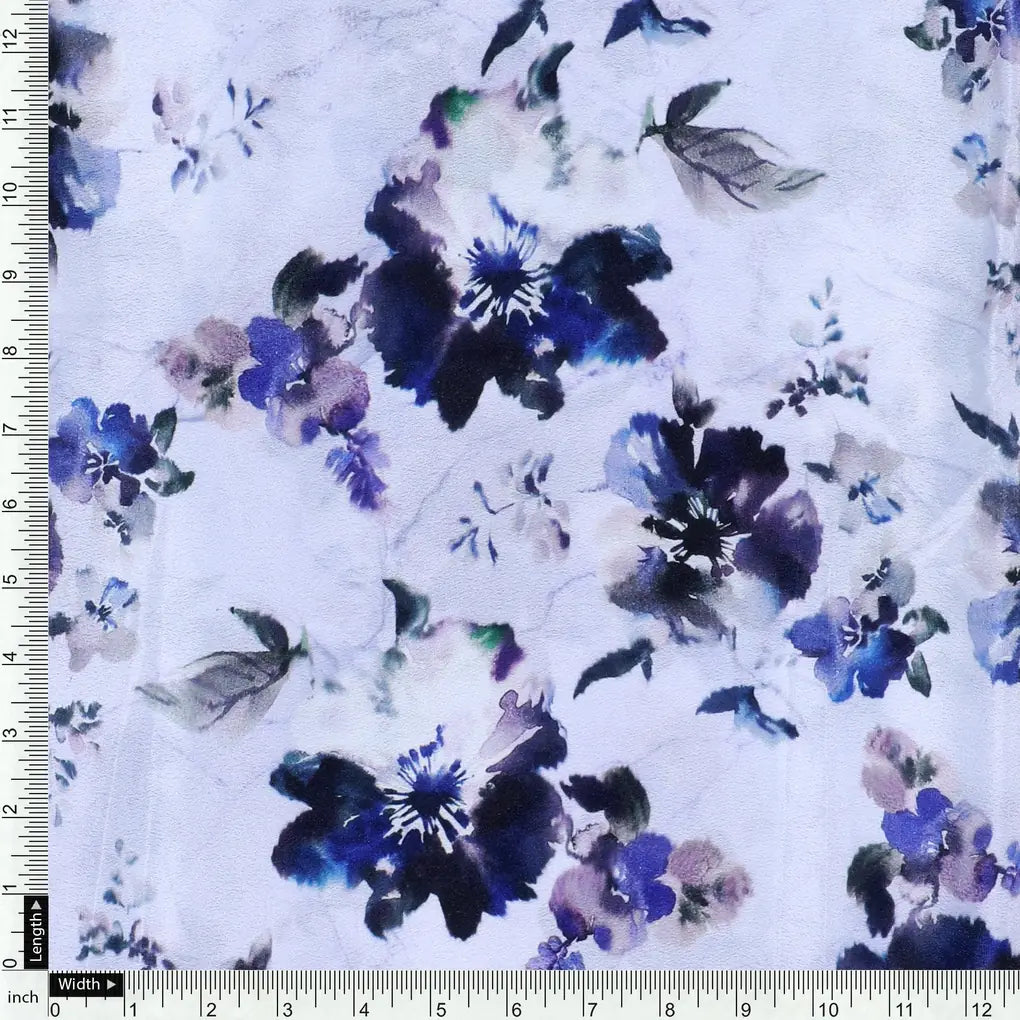 Beautiful Pansy Blue Flower Digital Printed Fabric - Crepe – cr 0 ta08658 110 beautiful pansy blue flower digital printed fabric crepe 4