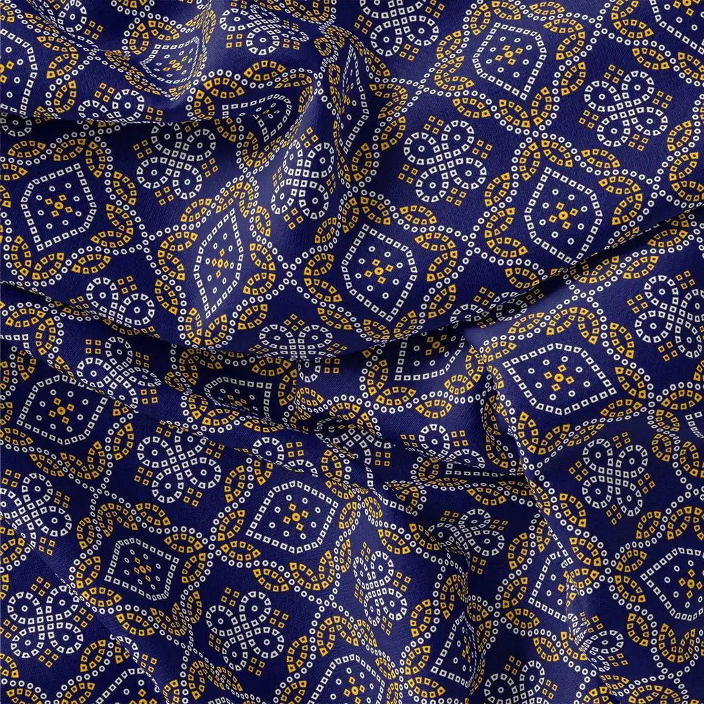 Tiny Yellow And White Doted Digital Printed Fabric - Crepe – cr 0 ta08713p2 110 tiny yellow and white doted digital printed fabric crepe 3