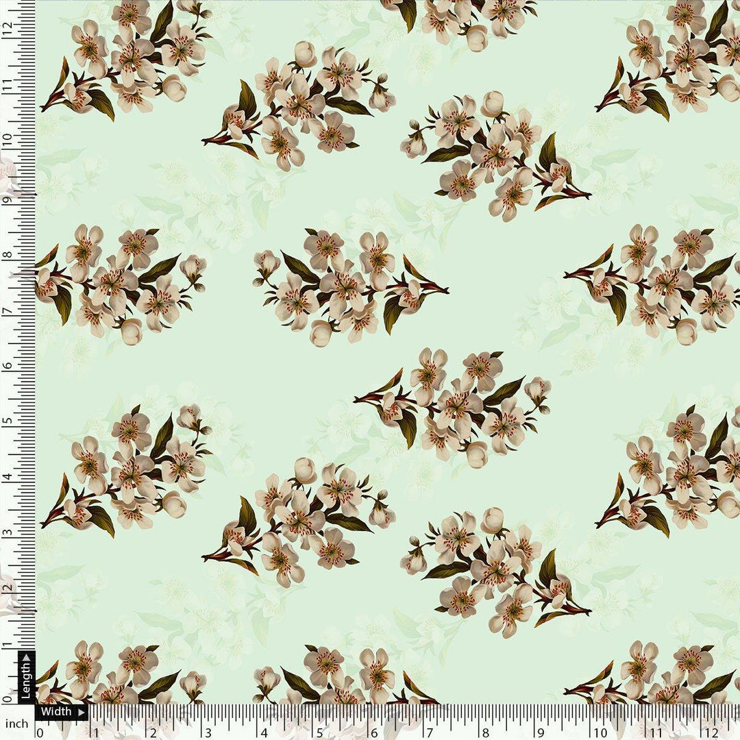 Lovely Seamless Chintz Bunch Digital Printed Fabric - Crepe - FAB VOGUE Studio®