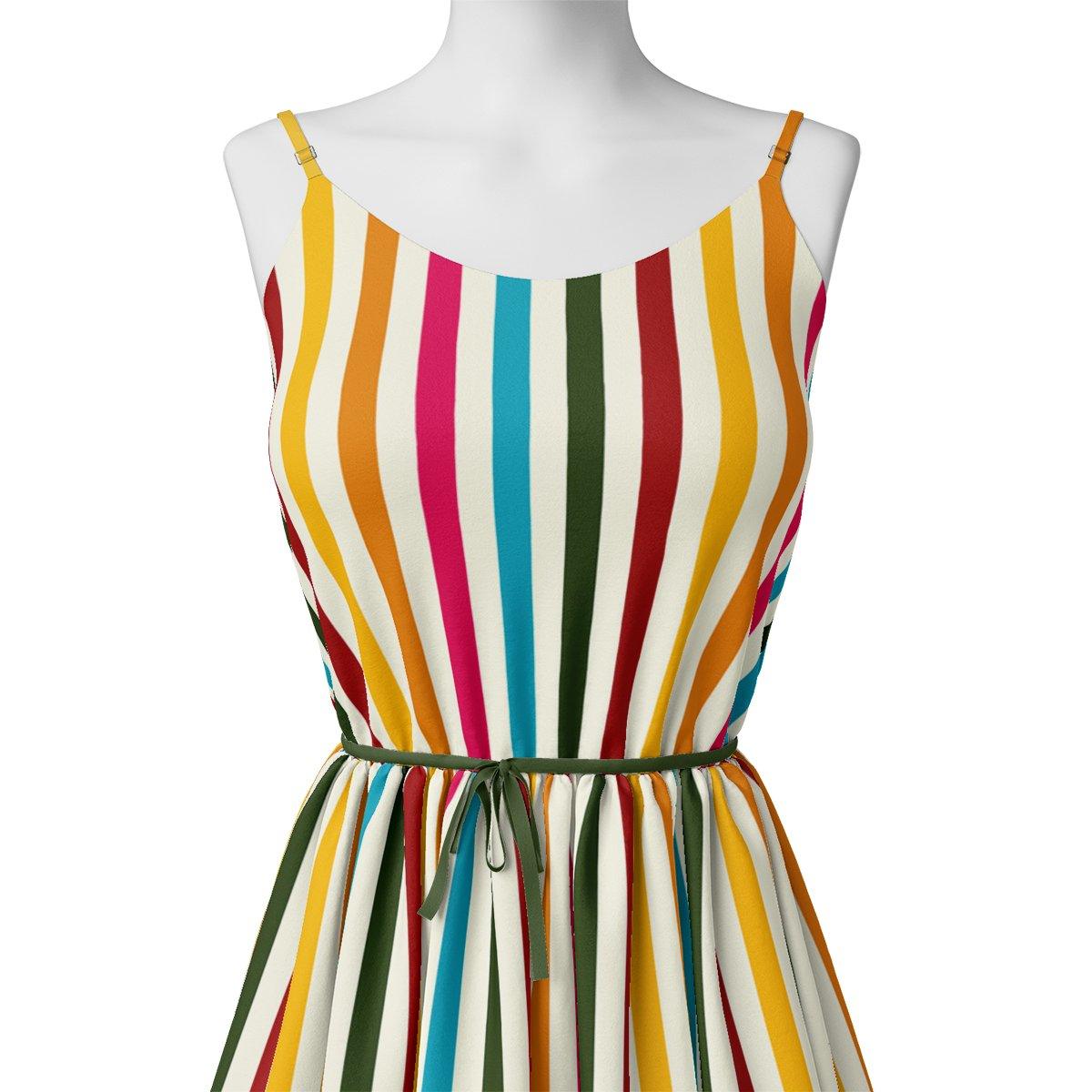 Morden Rainbow Strips Printed Fabric - Crepe – cr 0 ta08736 110 morden rainbow strips printed fabric crepe 2