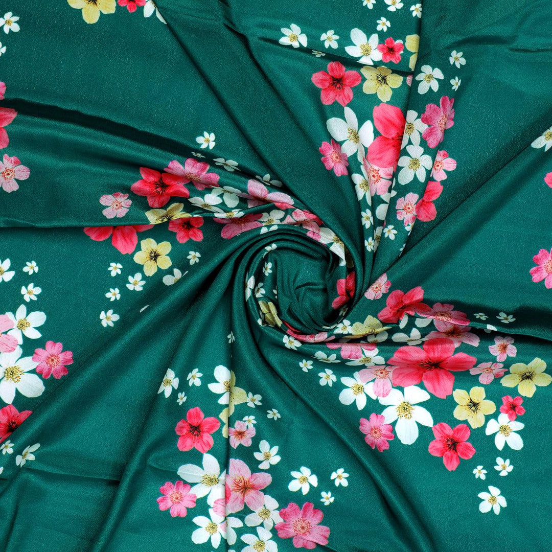 Hawaiian Tiny Colourful Chintz Digital Printed Fabric - Crepe - FAB VOGUE Studio®