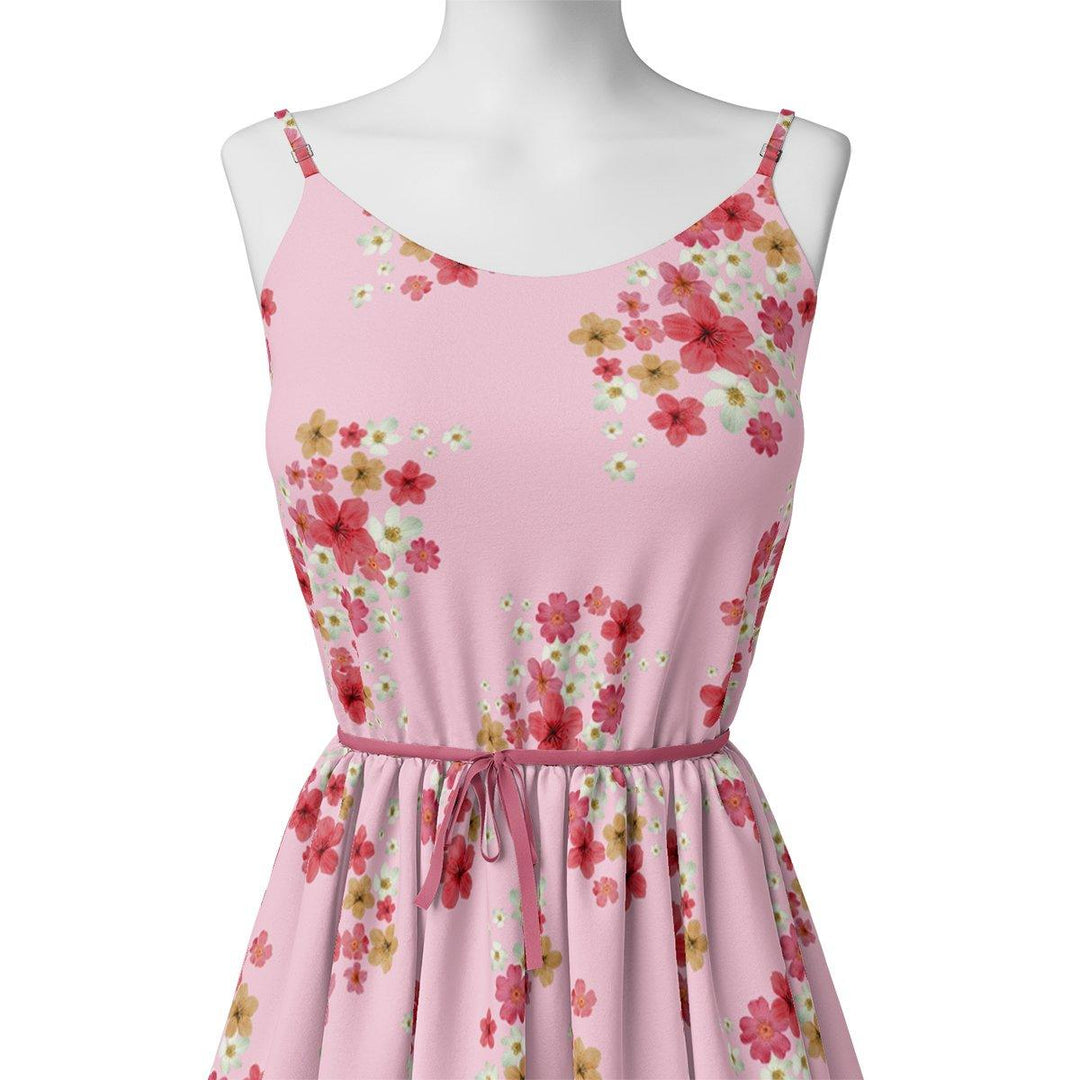 Lovely Pinkish Chintz Flower Digital Printed Fabric - Crepe - FAB VOGUE Studio®