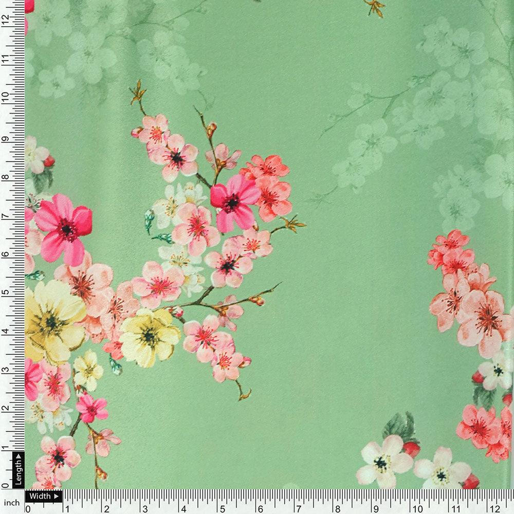 Multi Colour Tiny Beautiful Chintz Printed Fabric - Crepe - FAB VOGUE Studio®