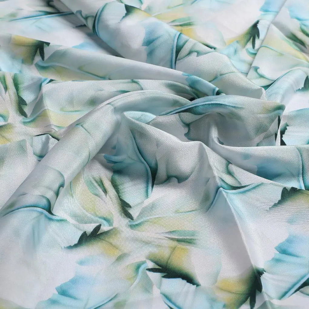 Cosmic Blue Leaves Printed Silk Crepe Fabric Material – cr 0 ta08845 110 cosmic blue leaves printed silk crepe fabric material 3