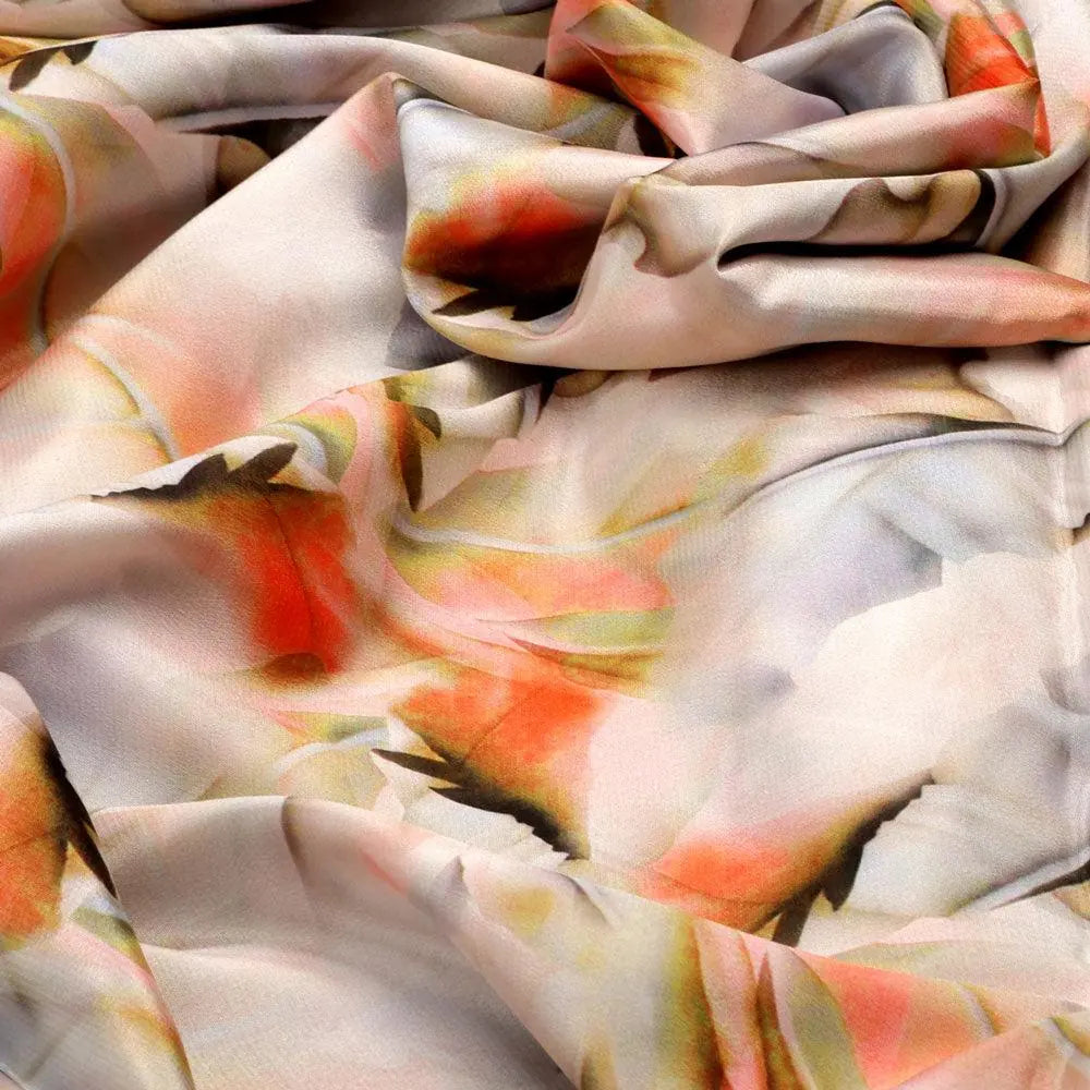 Celosia Orange Leaves Printed Silk Crepe Fabric Material – cr 0 ta08845p4 110 celosia orange leaves printed silk crepe fabric material 3