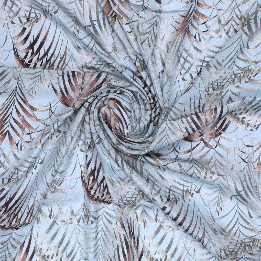 Tropical Garden Leaves Digital Printed Fabric - Crepe – cr 0 ta08896 110 tropical garden leaves digital printed fabric crepe 1