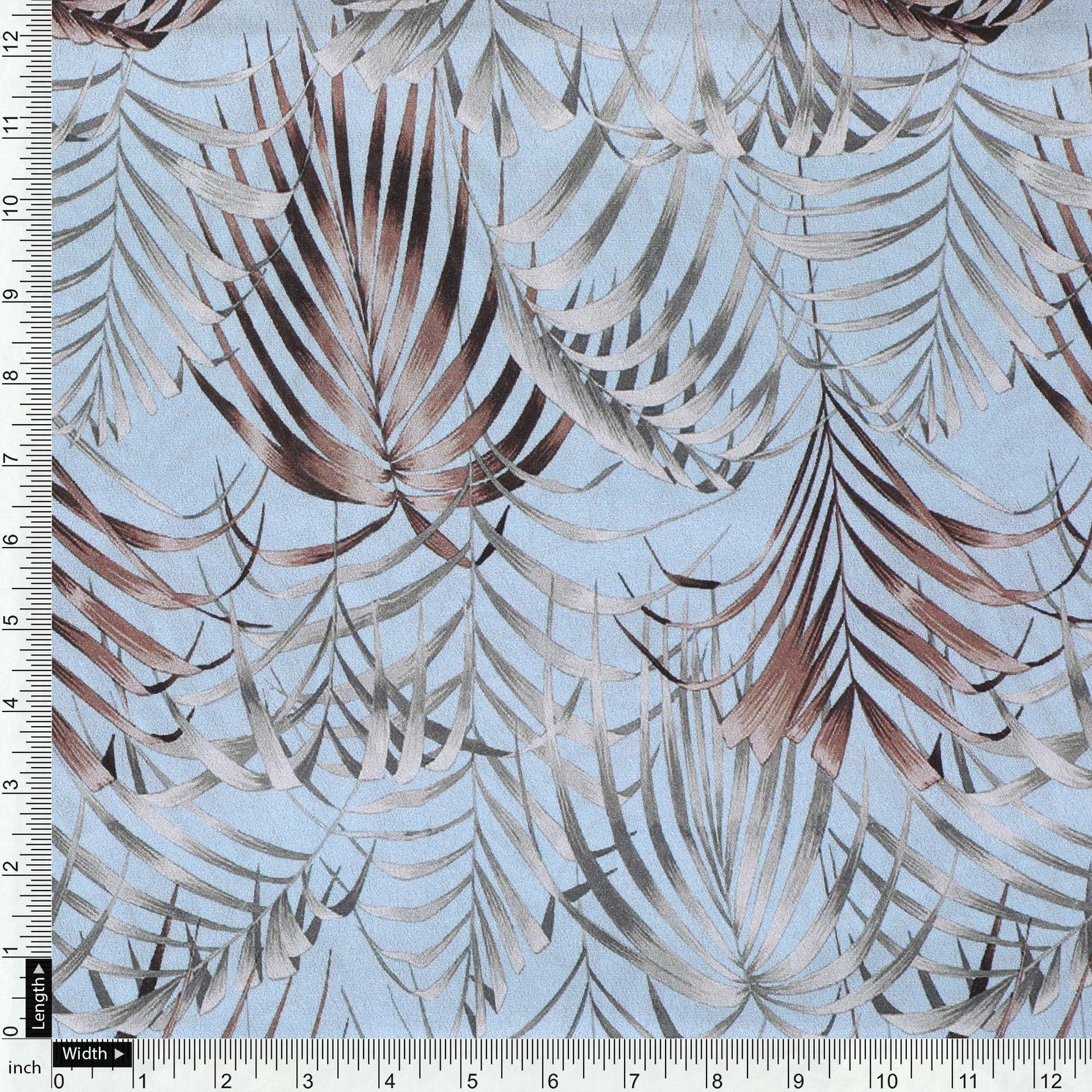 Tropical Garden Leaves Digital Printed Fabric - Crepe - FAB VOGUE Studio®