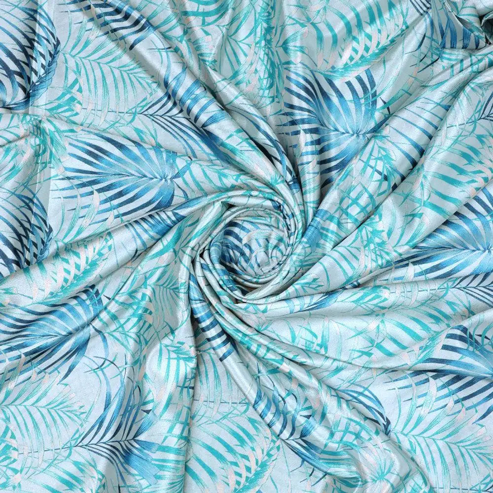 Cape Cod Blue Tropical Printed Silk Crepe Fabric Material – cr 0 ta08896p4 110 cape cod blue tropical printed silk crepe fabric material 1