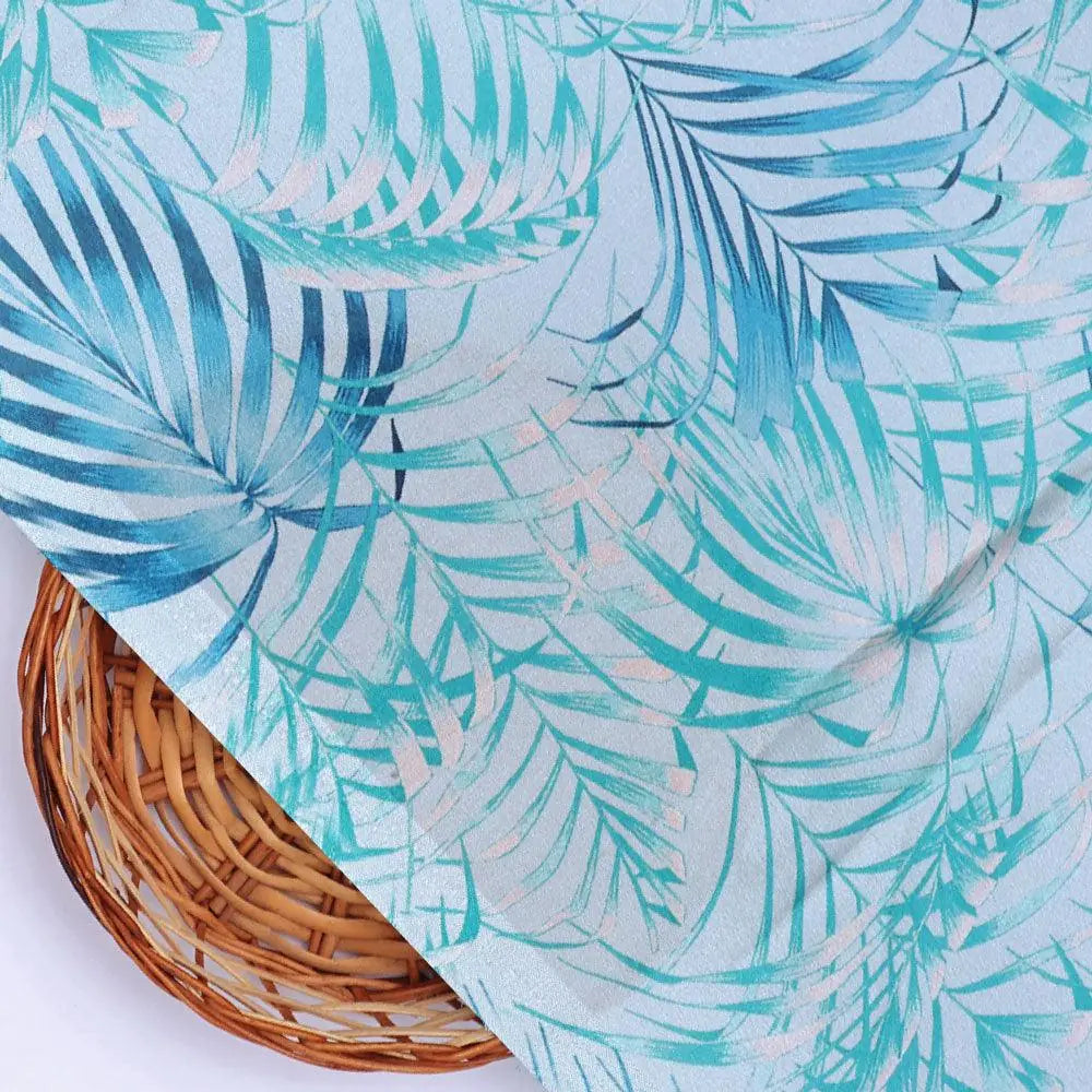 Cape Cod Blue Tropical Printed Silk Crepe Fabric Material – cr 0 ta08896p4 110 cape cod blue tropical printed silk crepe fabric material 2