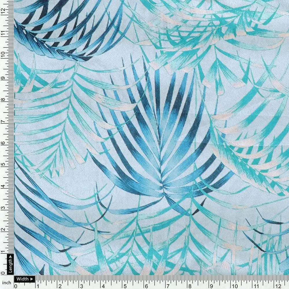 Cape Cod Blue Tropical Printed Silk Crepe Fabric Material – cr 0 ta08896p4 110 cape cod blue tropical printed silk crepe fabric material 4