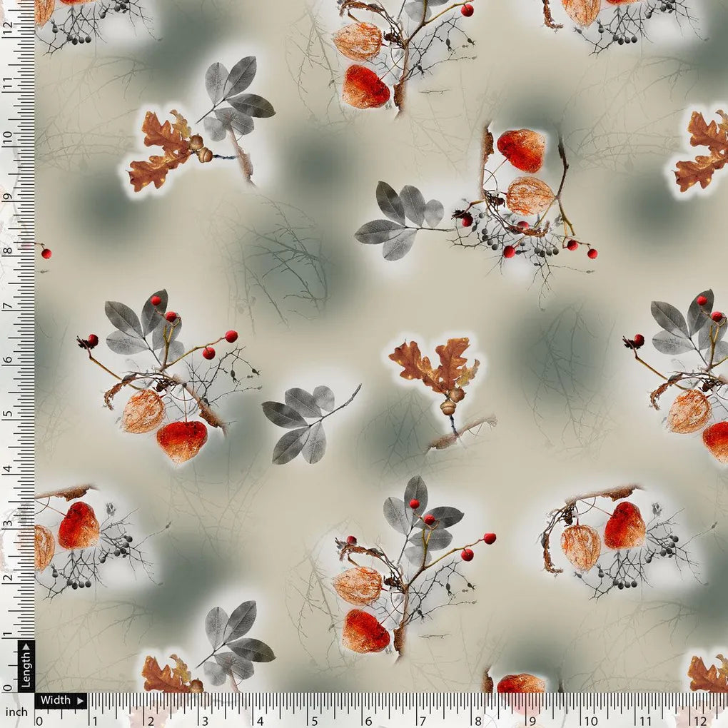 Gray Leaves Silk Crepe Printed Fabric – cr 0 ta08998 110 gray leaves silk crepe printed fabric 5