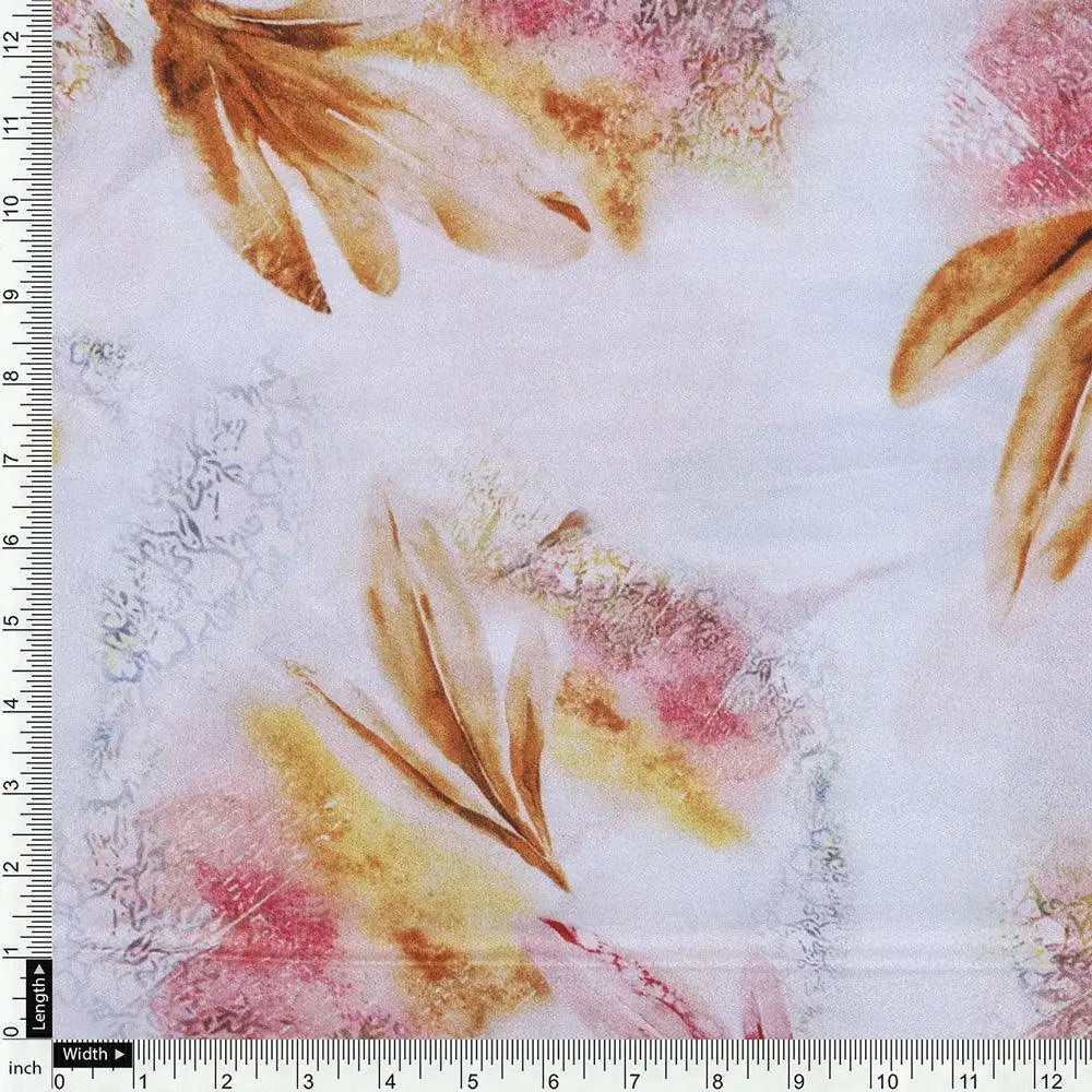 Pastel Blue Leaves Silk Crepe Printed Fabric – cr 0 ta09233p1 110 pastel blue leaves silk crepe printed fabric 4
