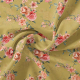 Beautiful Multicolour Roses With  Digital Printed Fabric - Silk Crepe – cr 0 ta09334p1 110 beautiful multicolour roses with digital printed fabric silk crepe 1