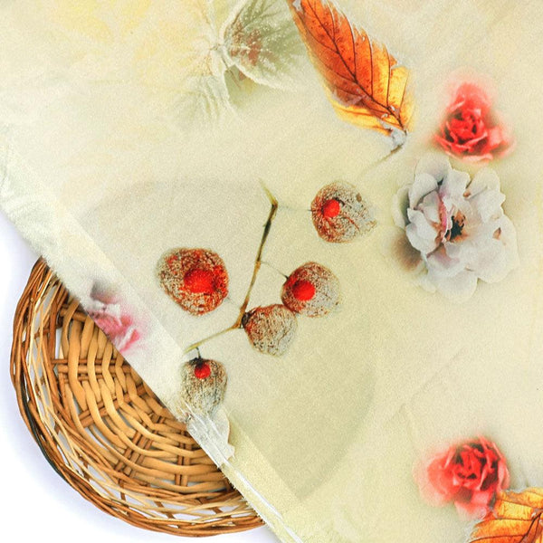 Morden Gradient Colourful Leaves With Roses Digital Printed Fabric - Silk Crepe – cr 0 ta09547c 110 morden gradient colourful leaves with roses digital printed fabric silk crepe 2 - alternate view