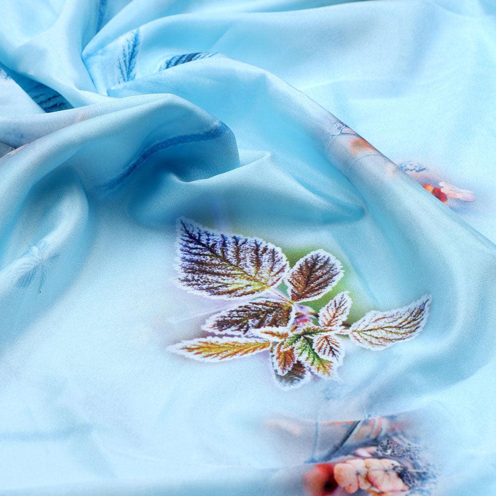 Winter Cool Colour Freezy Leaves Digital Printed Fabric - Silk Crepe – cr 0 ta09559c 110 winter cool colour freezy leaves digital printed fabric silk crepe 3