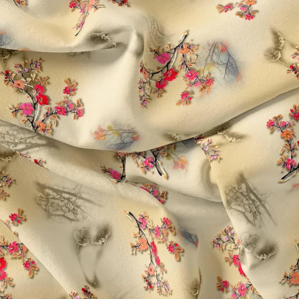 Tiny Colourful Primrose Flower Repeat Digital Printed Fabric - Silk Crepe – cr 0 ta09561c 110 tiny colourful primrose flower repeat digital printed fabric silk crepe 4