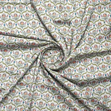 Green Leaves With Flower Digital Printed Fabric – cr 0 ta0957 110 green leaves with flower digital printed fabric 1