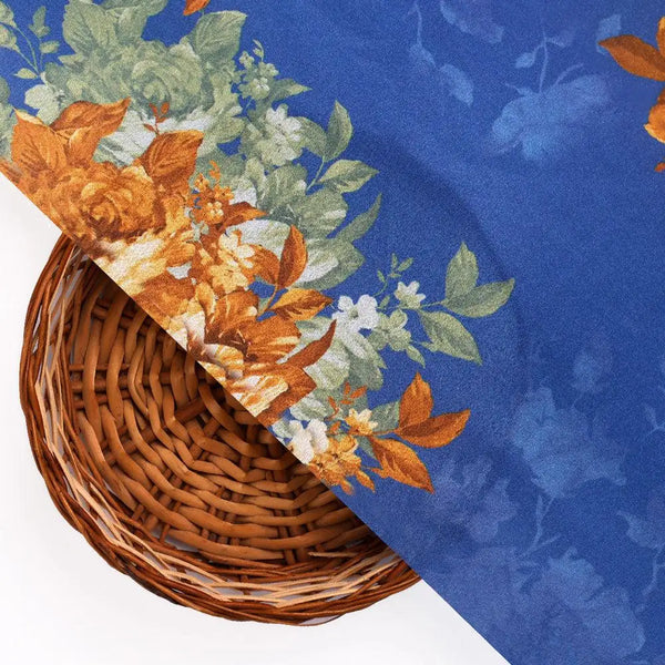 Morden Cathay Spice Colour Roses Digital Printed Fabric - Silk Crepe – cr 0 ta09612p2 110 morden cathay spice colour roses digital printed fabric silk crepe 2 - alternate view