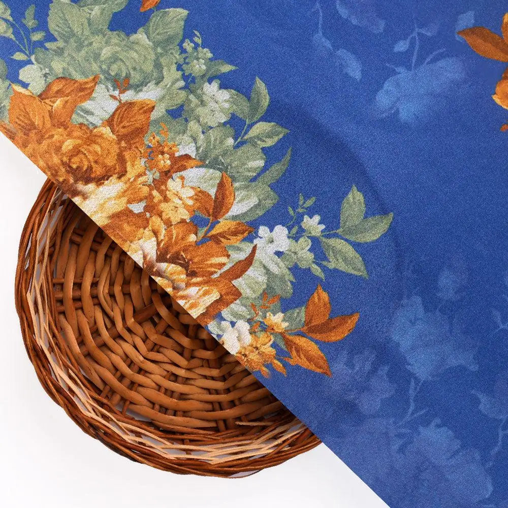 Morden Cathay Spice Colour Roses Digital Printed Fabric - Silk Crepe – cr 0 ta09612p2 110 morden cathay spice colour roses digital printed fabric silk crepe 2