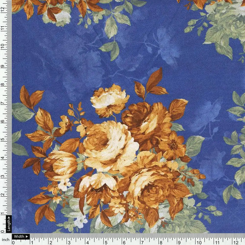 Morden Cathay Spice Colour Roses Digital Printed Fabric - Silk Crepe – cr 0 ta09612p2 110 morden cathay spice colour roses digital printed fabric silk crepe 4