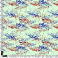 Morden Blue And Red Sprinkle Digital Printed Fabric - Silk Crepe – cr 0 ta09627c 110 morden blue and red sprinkle digital printed fabric silk crepe 5