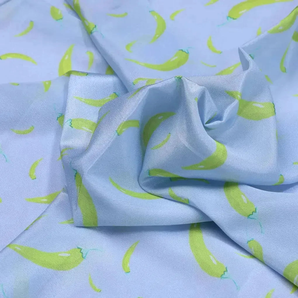 Yellow Mirchi Allover Digital Printed Fabric - Crepe – cr 0 ta7619p1 110 yellow mirchi allover digital printed fabric crepe 3