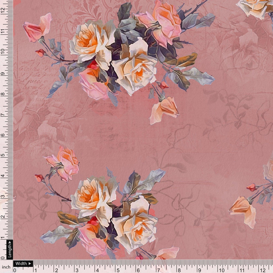 Pixel Floral HD Digital Printed Fabric - FAB VOGUE Studio®