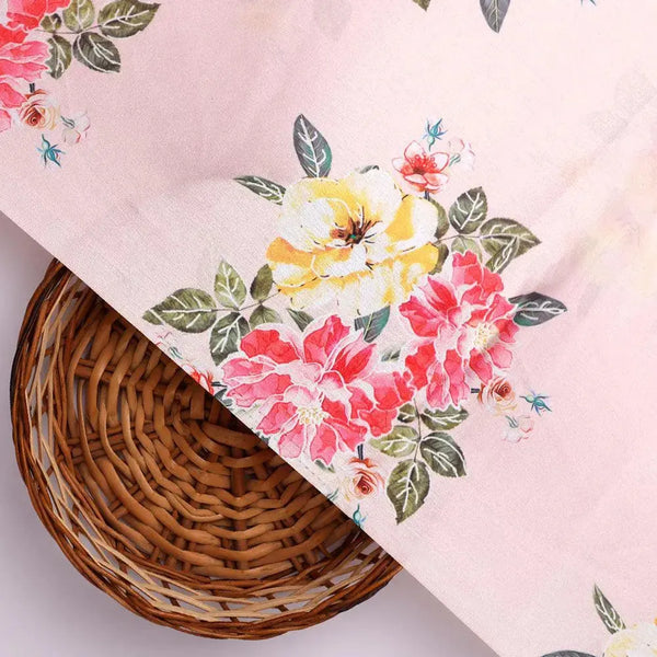 Colorful Floral Peach-Base Digital Printed Fabric – jam 0 0ta07199p3 108 colorful floral peach base digital printed fabric 2 - alternate view