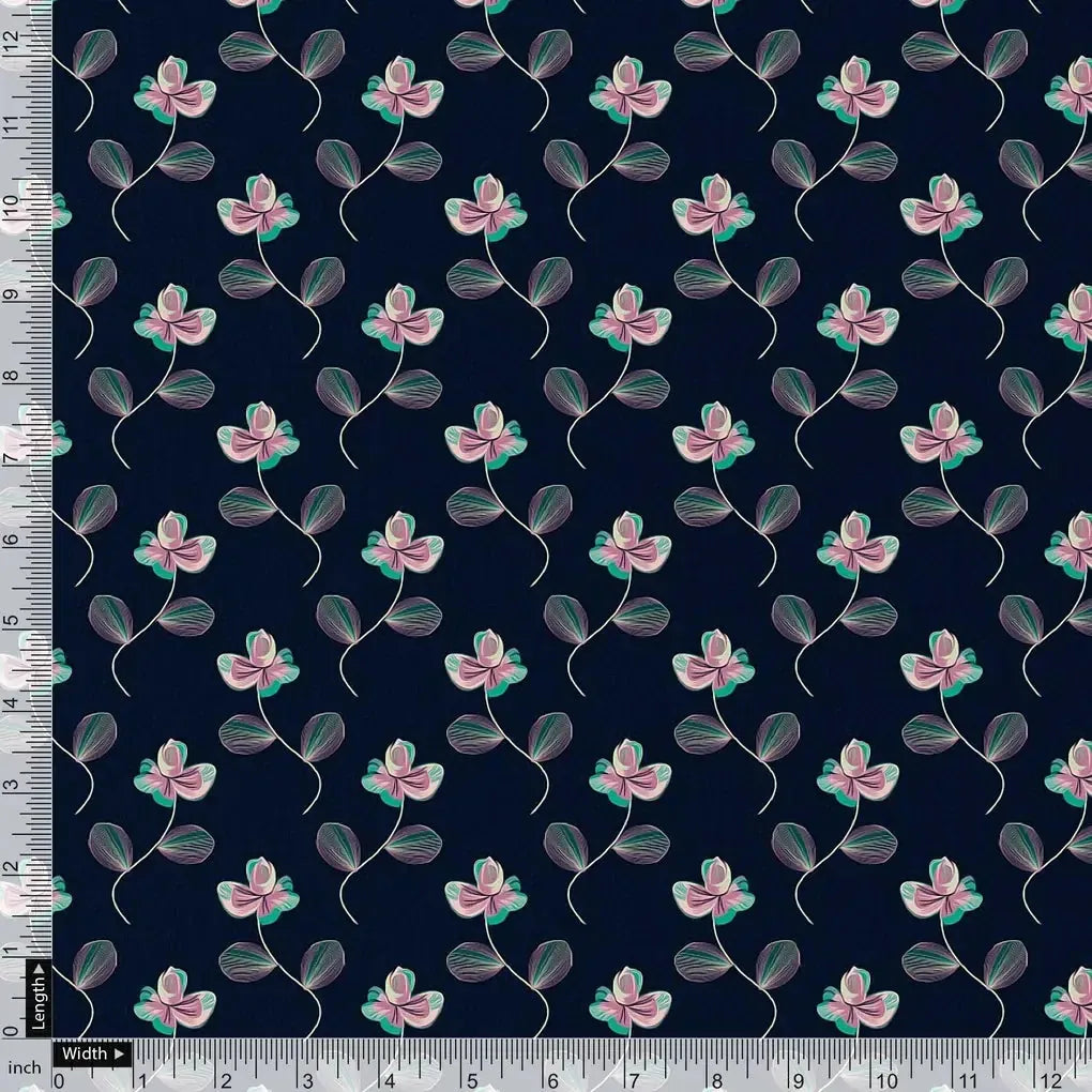 Flowers Floating over Blue Base Digital Printed Fabric – jam 0 ta03001 108 flowers floating over blue base digital printed fabric 4