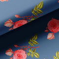 Red Rose Laying Over Blue Base Digital Printed Fabric – jam 0 ta07107p3 108 red rose laying over blue base digital printed fabric 3