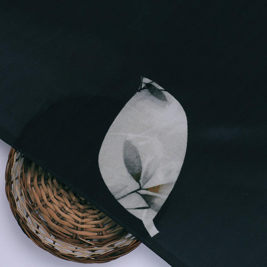Leaves Print On Dark Grey Base Digital Printed Fabric – js 0 0ta05192black 110 leaves print on dark grey base digital printed fabric 2