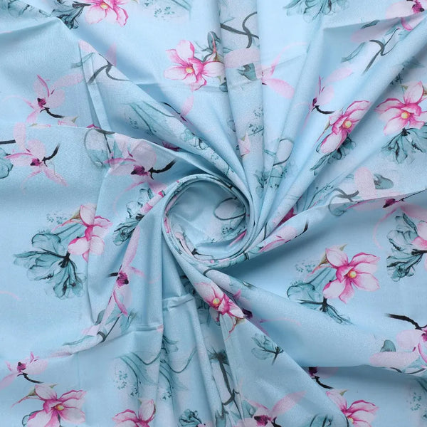 Blue Floral Digital Printed Fabric – js 0 0ta05260blue 110 blue floral digital printed fabric 1