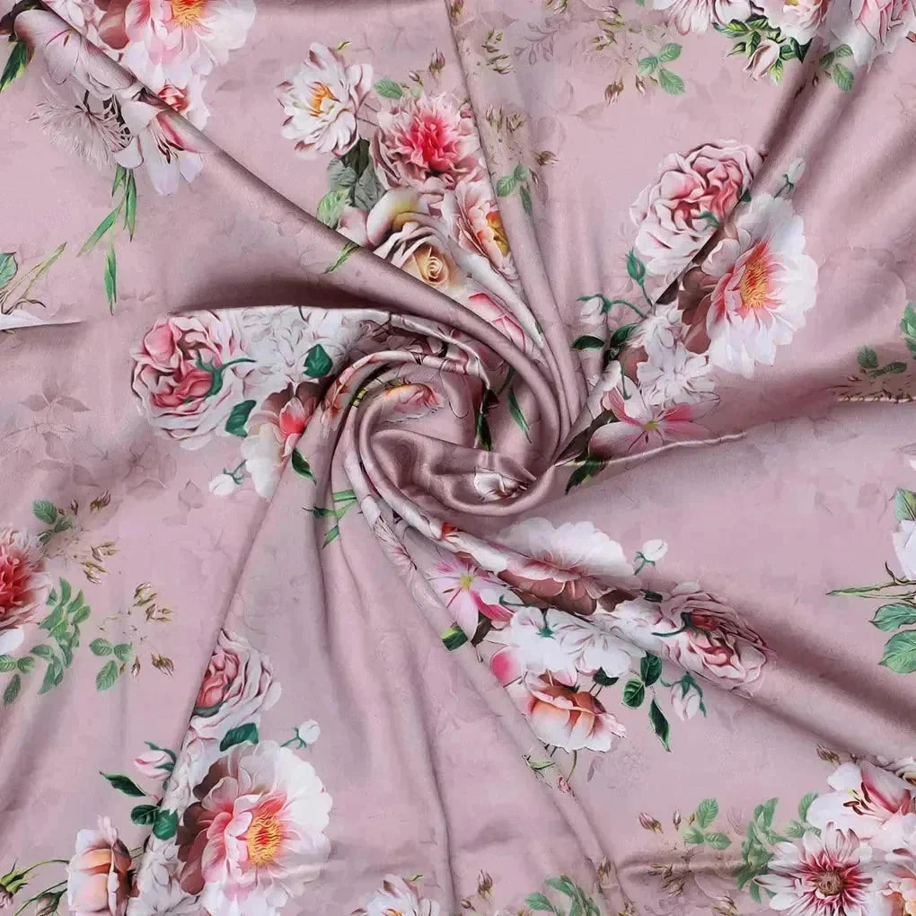 High Quality Multicolor Floral with Brown Base Digitally Printed Fabrics – js 0 0ta05948 111 high quality multicolor floral with brown base digitally printed fabrics 1