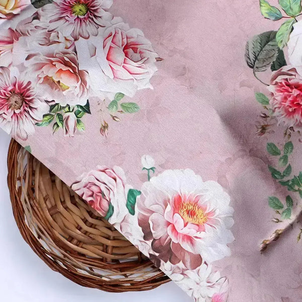 High Quality Multicolor Floral with Brown Base Digitally Printed Fabrics – js 0 0ta05948 111 high quality multicolor floral with brown base digitally printed fabrics 2 - alternate view
