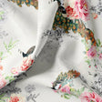 Peacock & Floral Digital Printed Fabric – js 0 0ta06406 110 peacock and floral digital printed fabric 1
