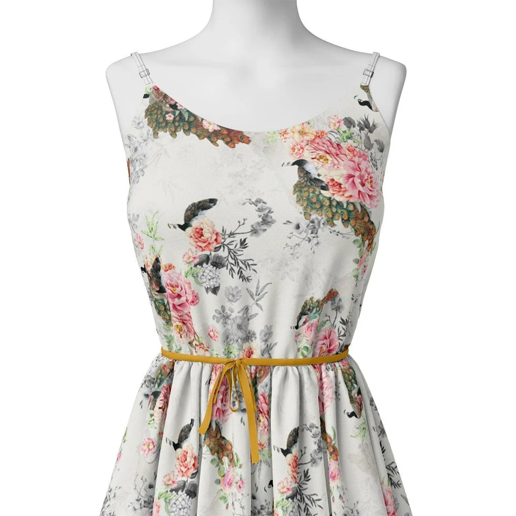 Peacock & Floral Digital Printed Fabric – js 0 0ta06406 110 peacock and floral digital printed fabric 2