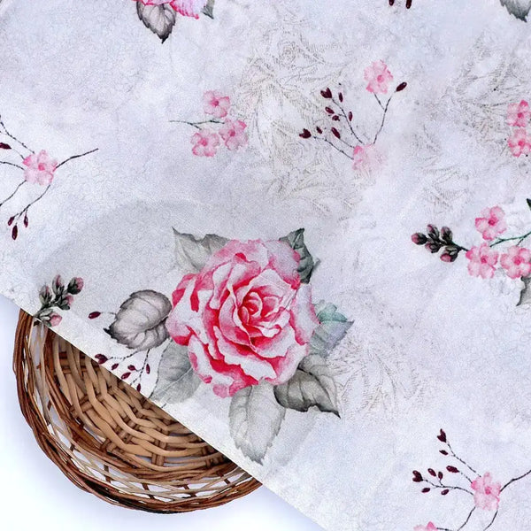 Beautiful Floating Pink Rose Digital Printed Fabric – js 0 0ta06472 110 beautiful floating pink rose digital printed fabric 2 - alternate view