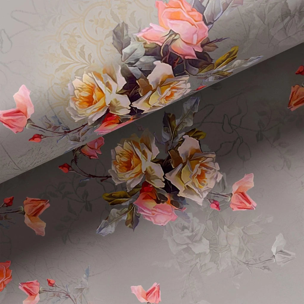 Pixel Floral Laying Over Grey Digital Printed Fabric – js 0 0ta06804p1 110 pixel floral laying over grey digital printed fabric 3