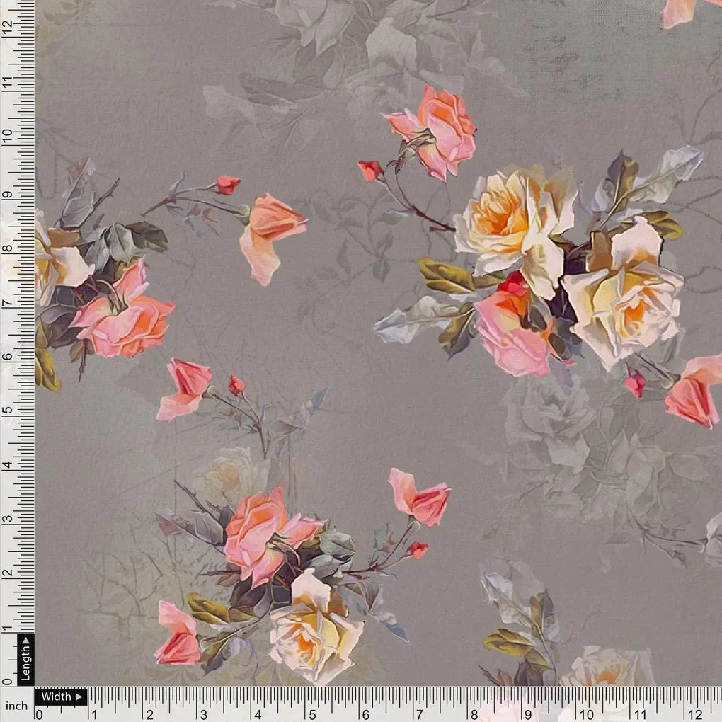 Pixel Floral Laying Over Grey Digital Printed Fabric – js 0 0ta06804p1 110 pixel floral laying over grey digital printed fabric 4