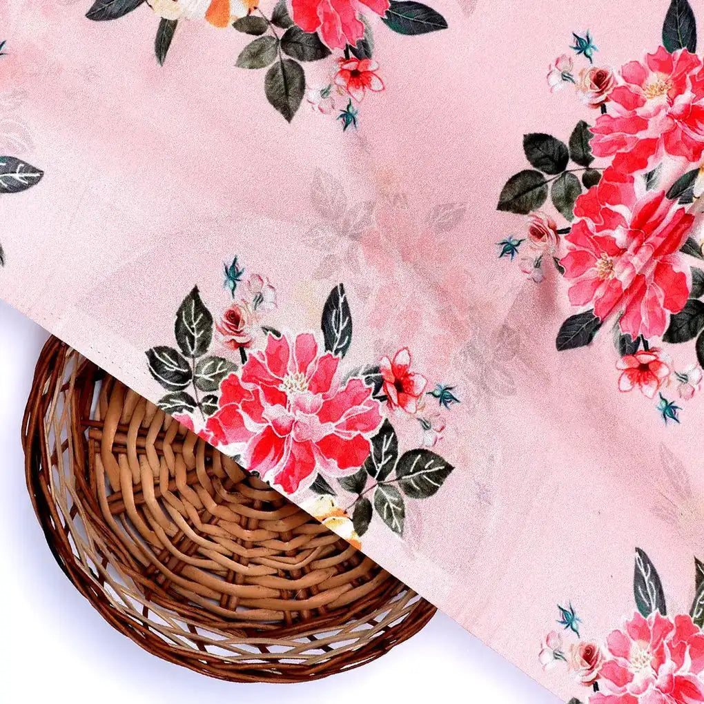 Colorful Floral Peach-Base Digital Printed Fabric – js 0 0ta07199p3 110 colorful floral peach base digital printed fabric 2